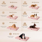 EHEYCIGA Orthopedic Dog Bed Medium with Removable Washable Cover,Pink,30x20 | Egg Crate Foam Support,Durable Oxford fabric,Non-Slip Bottom,Machine Washable,Soft Waterproof Plush Pet Bed Mat For Crate