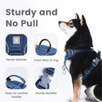 Pawaii No Pull Dog Harness with Pet ID Tag, Reflective Vest | Built for safer walks with a QR Pet ID Tag, front no pull clip, reflective trim, control handle and breathable mesh lining