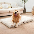Large Orthopedic Dog Crate Bed with Waterproof Lining | Egg crate foam for joint support. Soft plush surface. Non-slip bottom. Removable & machine washable cover. OEKO-TEX certified