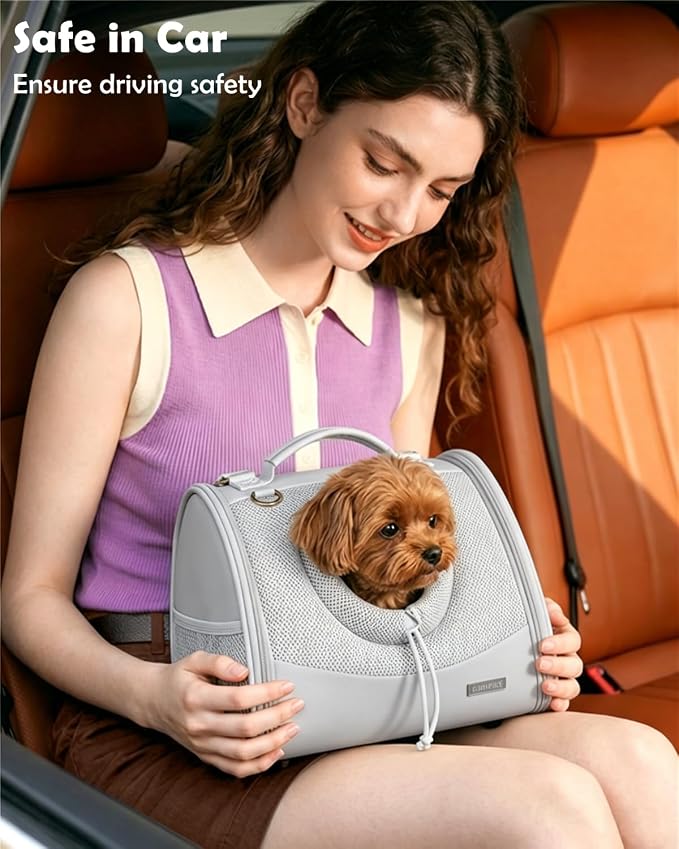 Small Dog Cat Chest Carrier Backpack,Adjustable Ventilated Front Facing Backpack Carrier for Small Dogs Cats Puppy,Airline Approved Lightweight Doggy Backpack for Travel Hiking Outdoor