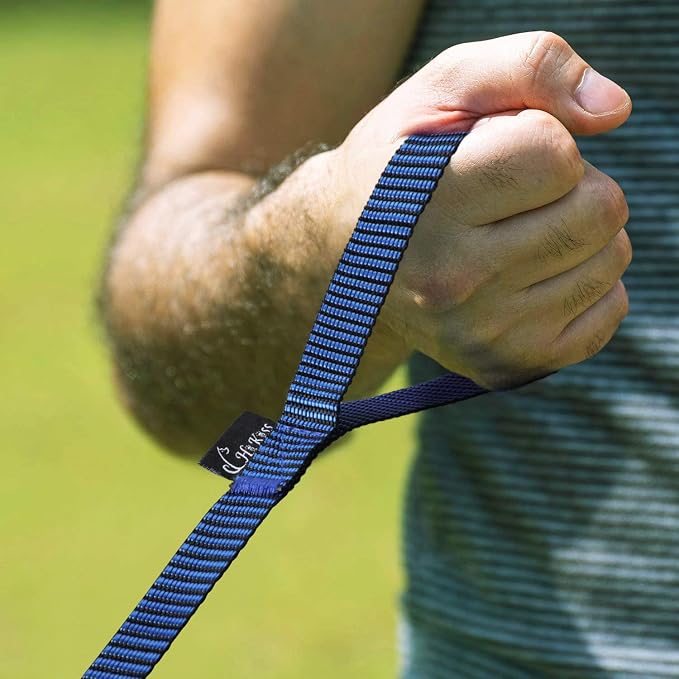 Hi Kiss Dog/Puppy Obedience Recall Training Agility Lead - 15ft 20ft 30ft 50ft 100ft Training Leash - Great for Training, Play, Camping, or Backyard(50ft,Black_Blue)