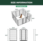 FXW Homeplus Indoor Dog Playpen, 45" H, 12 Panels, for Large Dogs | Stress-free play, Heavy-duty, Semi-open design, Easy setup, Threshold-free gate, Expandable, Patented