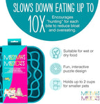 Messy Mutts Square Slow Feeder, 8 Inch, 2 Cup | 8 x 8 Inch Square Silicone Puzzle Slow Feeder For Dogs And Cats, Holds 2 Cups, Dishwasher Safe