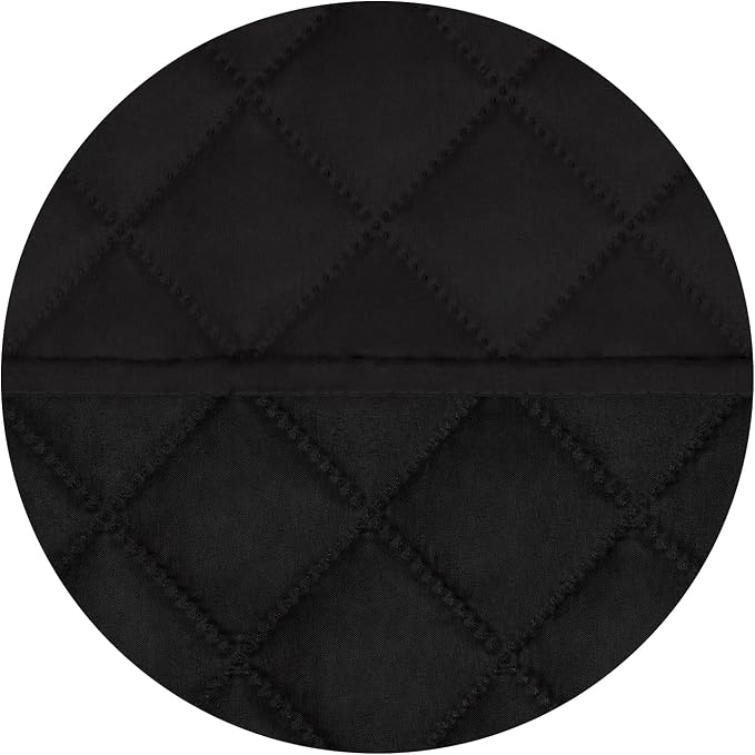 PureFit Reversible Quilted Couch Covers for Dogs Loveseat Sofa Cover 46.5” | Black/Black, Water Resistant Couch Protector, Washable Pet Couch Cover with Non Slip and Elastic Straps For Kids