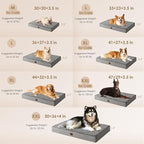 EHEYCIGA Orthopedic Dog Bed Extra Large with Removable Washable Cover,47x29 | Egg Crate Foam Support,Durable Oxford fabric,Non-Slip Bottom,Machine Washable,Soft Waterproof Plush Pet Bed Mat For Crate