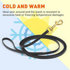 Viper Biothane K9 Working Dog Leash Waterproof Lead for Tracking Training Schutzhund Odor-Proof Long Line with Solid Brass Snap for Puppy Medium and Large Dogs, 33ft Black