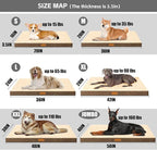 Patas Lague Orthopedic Large Dog Bed Washable Pet Crate Mat 48''X30'' Camel | Egg-Crate Foam Dog Couch For Large Sized Dogs, Waterproof Removable Cover, Soft Pet Bed With Nonskid Bottom