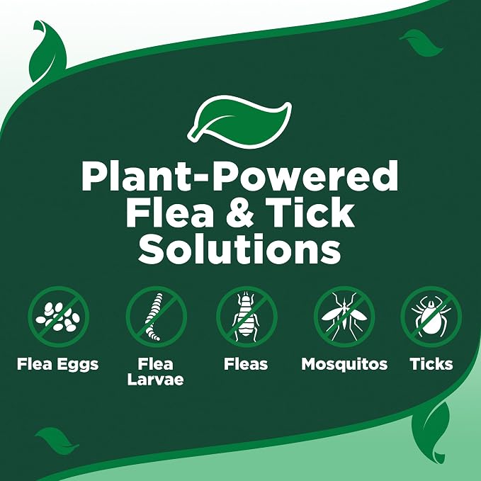 Vet's Best Waterless Flea & Tick Bath for Dogs, Plant-Based, 8 oz | No-Rinse Flea & Tick Bath, Plant-Based Formula, Essential Oils, Helps Control Fleas & Ticks, Made in USA