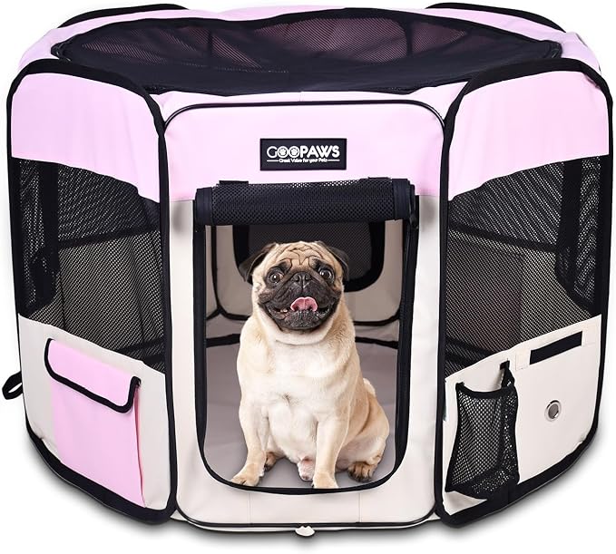 JESPET Pet Dog Playpens 36", 45" & 61" Portable Soft Dog Exercise Pen Kennel with Carry Bag for Puppy Cats Kittens Rabbits, Indoor/Outdoor Use