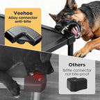 Veehoo Chew Proof Elevated Dog Bed, Padded Indestructible Raised Dog Cot | Orthopedic Dog Platform Bed with Soft Padded Mat, Durable Waterproof Pet Cot for Indoor, Outdoor or Crate, 41-Inch, Grey