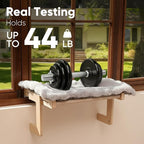 FUKUMARU Cat Window Perch, Sturdy Wood Hammock Window Bed for Indoor Cats | 3-in-1 Convertible Cat Bed for Windowsill, Bedside & Floor, Reinforced Metal Frame Hammock with Washable Fluffy Cushion
