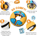 BENCMATE Inflatable Dog Cone Collar Alternative, Soft Dog Cone for Small Medium Large Dogs and Cats, Neck Recovery ECollar Donut Collar After Surgery (Medium, Police Officer)