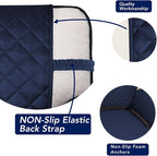 PureFit Reversible Quilted Couch Covers for Dogs Sofa Cover 4 Seater 88" | Navy/Ivory, Water Resistant Couch Protector, Washable Pet Couch Cover with Non Slip and Elastic Straps For Kids