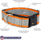 If It Barks - 1.5" Reflective Martingale Collar with Quick Snap Buckle for Dogs - Adjustable - Made in USA - Strong, Durable, and Comfy - Ideal for Training - Fits Most Breeds - Large, Orange