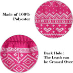 HOMIMP Dog Sweater Argyle - Warm Sweater Winter Clothes Puppy Soft Coat, Ugly Dog Sweater for Small Medium and Large Dogs, Pet Clothing Boy Girl Pink