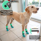 SCENEREAL Dog Socks to Prevent Licking Paws for Hot/Cold Pavement Anti Slip, Dog Shoes for Hardwood Floors, Dog Boots & Paw Protectors with Grippers for Small Medium Large Senior Dogs