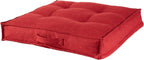 Happy Hounds Milo Square Tufted Pillow Dog Bed, Scarlet, Large (40" x 40")