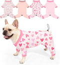 Bienbee Dog Pajamas, 4 Pack Adjustable Onesies for Small to Large Dogs L | Dog Shedding Suit with Soft Fabric, Breathable & Stretchy, and Adjustable Back Length for Sleeping Lounging and Daily Use
