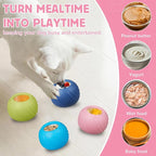 Long-Lasting Dog Lick Toy, Wobbly Dog Enrichment Lick Bowl to Keep Dogs Busy, Interactive Stuffable Dog Treat Feeder for Boredom, Silicone Treat Dispensing Chew Toy(Pink,S)