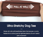 IECOii 2 Pack Summer Dog Shirt | Stretchy Fade-Resistant Fabric, Machine Washable Convenient,Home & Outdoor Clothes Fit for Medium Breeds, Coffee+DarkRed, XL