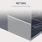Aokeyee Gray High Side Cat Litter Box Enclosure Splash Guard | All-Inclusive Waterproof, 27.16x21.65x16.53, Foldable Anti-Leakage Dust Control Easy to Clean