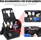 Dog&Cat Grooming Supplies Bag,Adjustable Compartments Grooming Bag for Pet | Wall Mounted Dog Grooming Bag/Cat Grooming Bag for Dog Clippers/Wipes/Hair Remover/Nail Trimmer/Brush/Comb/Shampoo