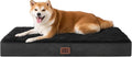 EHEYCIGA Orthopedic Dog Bed Large with Removable Washable Cover,Black,35x23 | Egg Crate Foam Support,Durable Oxford fabric,Non-Slip Bottom,Machine Washable,Soft Waterproof Plush Pet Bed Mat For Crate
