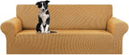 Stretch Oversized Couch Covers for Sofa Slipcover,Golden | 1-Piece Washable Sofa Cover (94"-110") 4-Seater Furniture Protector, Soft Jacquard Non-Slip Elastic Bottom for Dogs & Kids