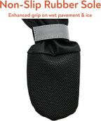 Waterproof Dog Suspender Boots with AirTag Compatible Pocket, Anti-Slip Reflective Dog Shoes, Adjustable Stay-On Paw Protector for Small Medium Large Dogs, Outdoor Walking Rain Snow (Black, XXL)