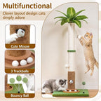35" Tall Palm Tree Cat Scratching Post Vertical for Indoor Cats | Vertical Pole Post for Indoor Cat