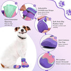 Dog Shoes for Large Small Medium Dogs, Dog Boots for Winter Snow Days, Breathable Dog Booties & Paw Protectors, Anti-Slip Puppy Shoe for Outdoor Hot/Cold Pavement Hiking Hardwood Floors Size 4