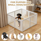 Dog Playpen, Clear Dog Pen, Dog Pen Indoor, Easy to Install and Remove Dog Play Pen, Puppy Playpen Suitable for Dogs, Cats,Dog Playpen Indoor (White, 30.3 inch Height, 8 Panels)