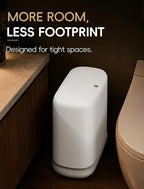 Small Bathroom Trash Can with Lid, Dog Proof Slim Press Top Garbage Can, White Plastic Narrow Waste Basket, for Bathroom Bedroom Office 2 Pack Set with 4.8 Gal and 3.3 Gal