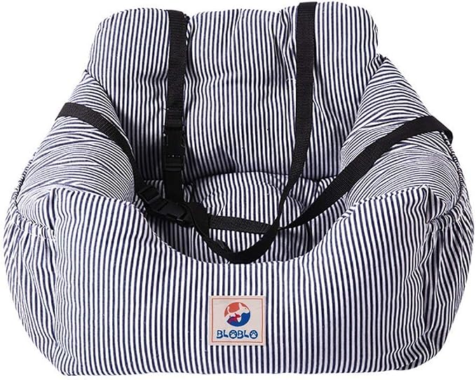 BLOBLO Dog Car Seat Pet Booster Seat Pet Travel Safety Dog Bed for Car with Storage Pocket