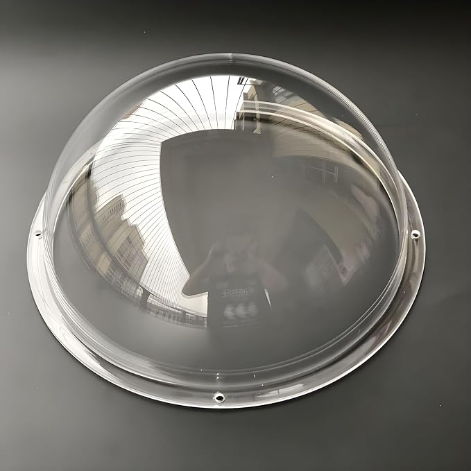 8 Inch 200mm Diameter Clear Crystal Dome Acrylic Cover, Transparent Camera Replacement Plastic Plexi Glass Lens Cap Dustproof Security Camera Dome Cover, Pet Dog Fence Window Skylight Window