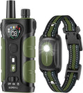 SLOPEHILL Dog Shock Collar,4200FT Dog Training Collar with Remote,Green | IP68 Waterproof e Collar with Beep,Vibration,Safe Shock,Light,No Shock Mode,Shock Collar for Small Medium Large Dog 8-140lbs
