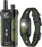 SLOPEHILL Dog Shock Collar,4200FT Dog Training Collar with Remote,Green | IP68 Waterproof e Collar with Beep,Vibration,Safe Shock,Light,No Shock Mode,Shock Collar for Small Medium Large Dog 8-140lbs
