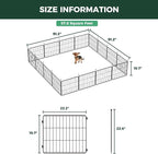 FXW MiniPaws Dog Playpen, Indoor, Yard & RV Camping, 20" H, 16 Panels | Portable, Expandable Layout, Tool-Free Setup, For Puppies & Small Dogs
