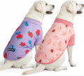 Spark Paws Sunblock Dog T-Shirt, SPF30 Protection, Lightweight Breathable Quick Dry for Dogs with Sensitive Skin - Berries & Peaches (Set of 2) - Size 3XL