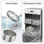 1Gallon No Spill Water Bowl for Dogs, Double-Wall Stainless Steel with Splash-Proof Paws Lid and Floating Disk, Non-Slip Base, Easy to Clean Slow Water Feeder for Large Medium Dogs
