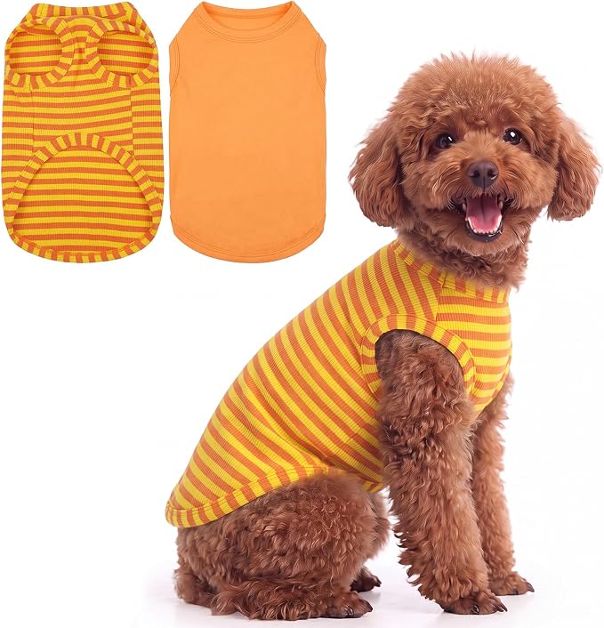 IECOii 2 Pack Dog Surgery Recovery Shirt Sleeveless Lightweight Dog Tshirt | T-Shirts with Stretch Fit,Gentle on Sensitive Skin,Anti-licking for Hot Spots,Shedding Control Tee,For Small to Giant Dogs