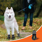 DcOaGt Waterproof Dog Shoes for Small Medium Large Puppy with Reflective Straps Rugged Anti-Slip Sole, Dog Boots Paw Protectors Dog Booties for Hot Pavement Winter Snow Rain Hiking 4PCS Black