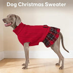 KYEESE Dog Sweater Dress Turtleneck Thick Knit Pullover for Cold Weather | Stretchy Fit, Lightweight & Warm, Cozy Knit Comfort, Cute Bow Accent, Gentle on Sensitive Skin, Comfortable Daily Wear