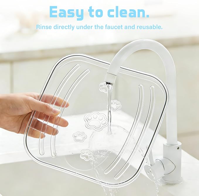 DuckSky (3 Pack) Plastic Base Tray Replacement Part for 65L+9L Self Cleaning Litter Box, Transparent, Cat Litter Collection Accessories [Only Compatible with Orders Purchased After December 23, 2025]
