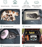Siedihit Medium Dog Cat Playpen, Puppy Pet Playpen Indoor for Dog Crate Tent Cage Outdoor, Portable Pop Up Dogs Enclosure Kennel with Carrying Case for Dogs/Cats/Rabbits (Grey with Pad, Medium)