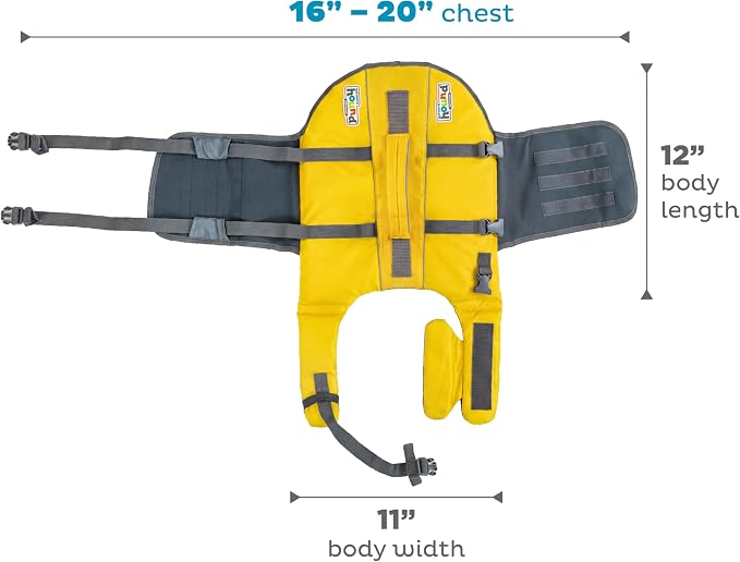Outward Hound Granby Splash Yellow Dog Life Jacket, Small