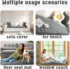 Mitid Sofa Cover Fuzzy Couch Cover for Pet, Couch Covers for Dogs Pets Mat | Washable Non-Slip Sofa Slipcover Cushion Protector Pets Friendly Mat, Dog Couch Cover, Square Couch Covers for Dogs Non Skid
