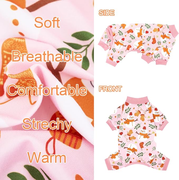 XPUDAC 4 Pack Thanksgiving Turkey Dog Pajamas Soft Strechy Puppy Onesies Funny Pet Fall Clothes for Small Medium Dogs Boy Girl Cat Doggy Costume, XL