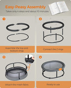 Feandrea Pet Bed, Cat Hammock, Elevated Cat Bed for Multiple Cats, with Removable Washable Mesh, for Pets up to 20 lb, Oval, Gray UPCB001G01
