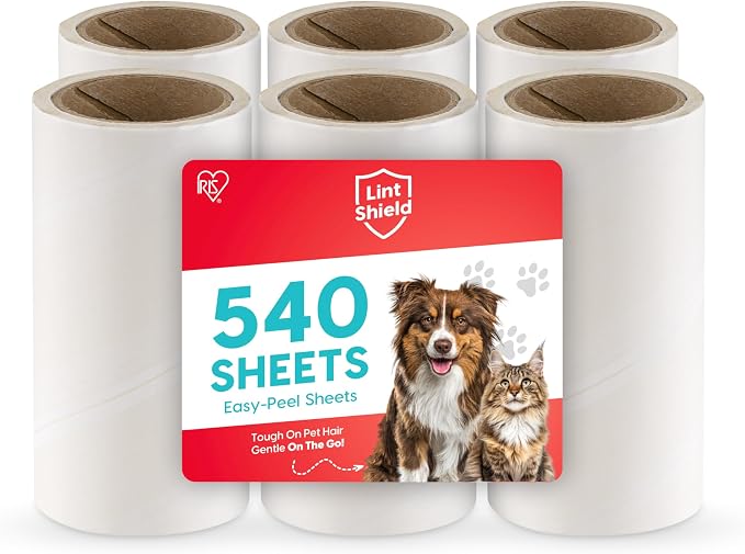 IRIS USA Standard Refills Only, 6 Pack, No Handle/Cover Included | 90 Sheets/Roll- 540 Sheets Total